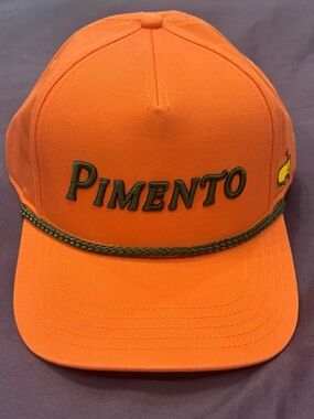 2026 Masters Script “PIMENTO” Hat Augusta National Golf Peach